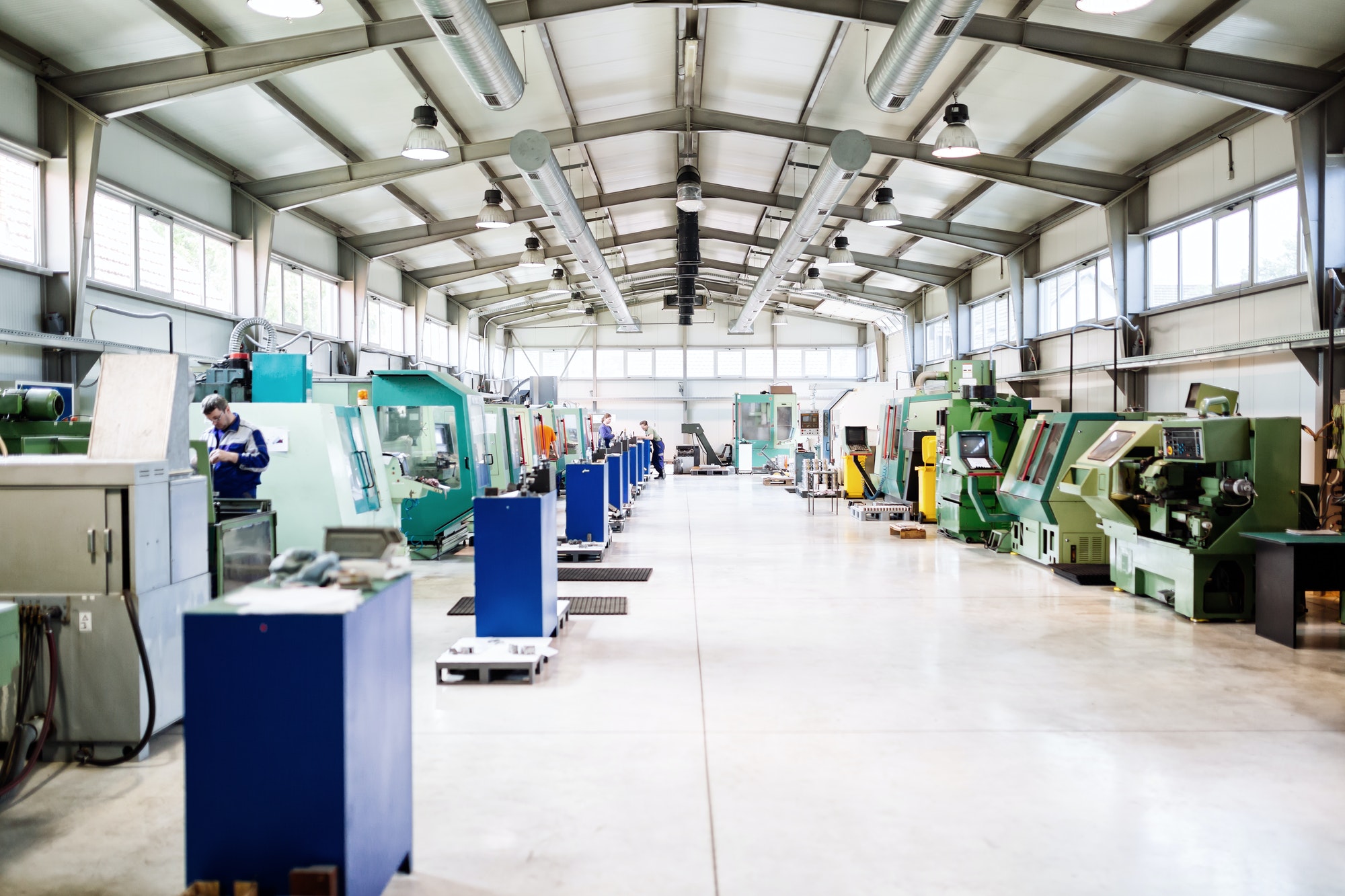 Factory equipped with cnc machines